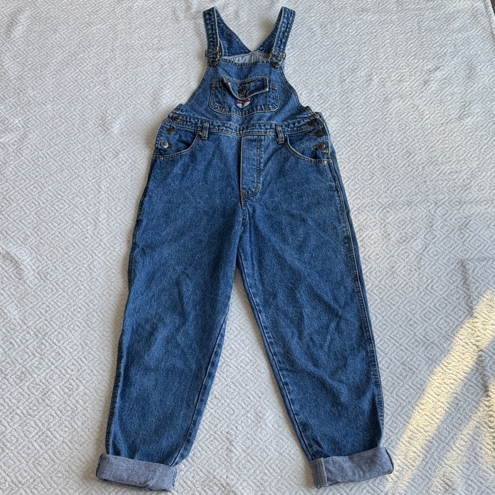 Helen Vintage  Blue Denim Women Jeans Overalls Sz S